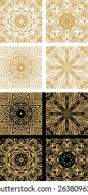 Ornate gold pattern with its negative