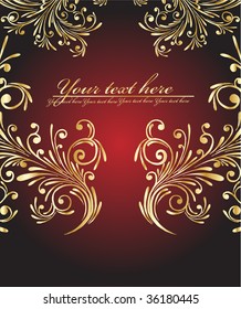 Ornate golden frame