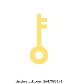 Ornate golden key with a decorative bow and metallic shine, symbolizing mystery, access, or treasure. Ideal for fantasy loot, quests, or secret items.