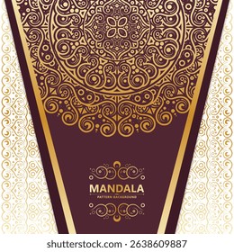 Ornate Golden Mandala Decoration with Decorative Pattern Background Design