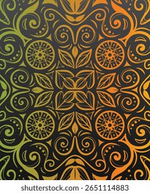 Ornate Gradient Decorative Patterns Intricate Floral Mandalas Vintage Inspired Luxurious Backgrounds Elegant.