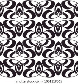 Ornate grid pattern, stripes, lines, seamless vector background.
