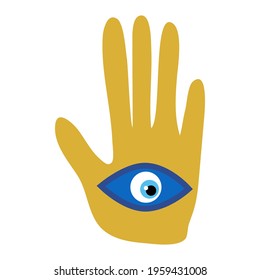 Ornate Hamsa, amulet against the evil eye and spoilage. Popular Arabic and Jewish amulet. Mystic, alchemy, occult concept. Astrology, esoteric, religion.