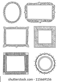 Ornate Hand Drawn Frames Three