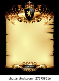 ornate heraldic frame