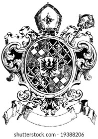 ornate heraldic shields