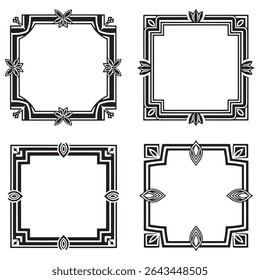Ornate and Intricate Vintage Decorative Floral Frames Vector Set Packs
