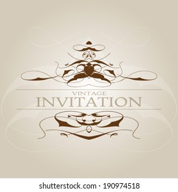 ornate invitation card