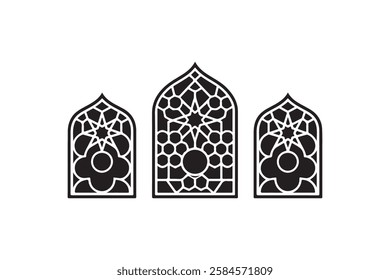 Ornate Islamic Architectural Windows Design