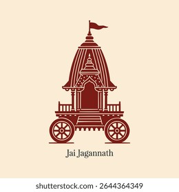 Ornate Jagannath Chariot Illustration Detailed Depiction of the Sacred Rath with Intricate Designs Symbolizing a Celebration of Faith and Tradition