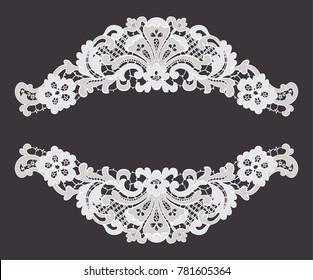 ornate lace edging. vector illustration.