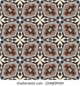 Ornate lattice seamless pattern. Art forms are grouped and arranged in a specific order. Vector image for print, textile, packaging, interior design and your other projects.