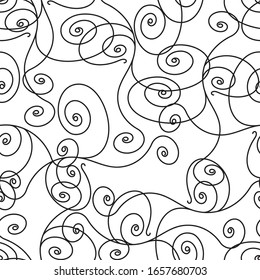 Ornate linear grid pattern, seamless vector background.