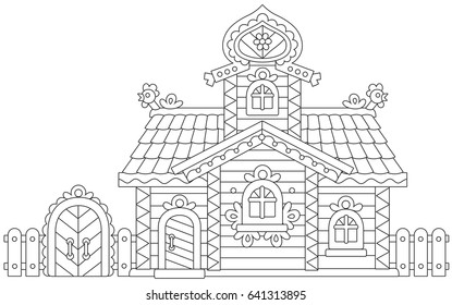 Ornate log cabin