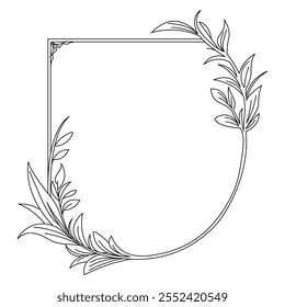 Ornate luxury floral frame featuring an abstract design