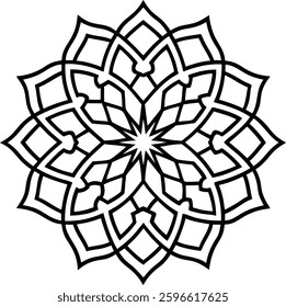 Ornate Mandala Design Vector Art Illustration 