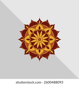 Ornate Mandala Design in Warm Autumnal Colors