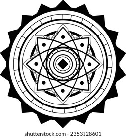 Ornate Mandala Vector Shape Illustration