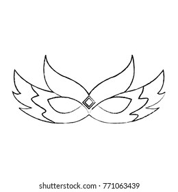 ornate mardi gras carnival mask with feathers festival