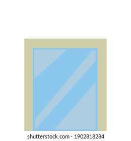 reflejo de espejo ornamental luz, ilustración vectorial de diseño plano