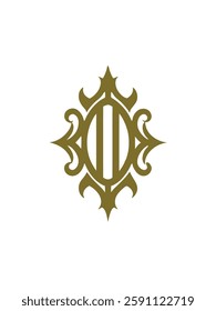 Ornate monogram vector graphic design.