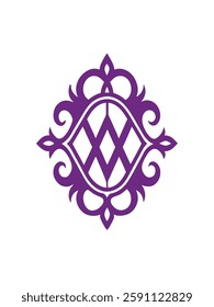 Ornate monogram vector graphic design.