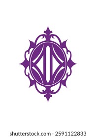 Ornate monogram vector graphic design.