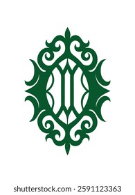 Ornate monogram vector graphic design.