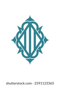Ornate monogram vector graphic design.