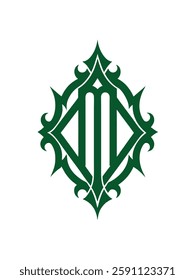 Ornate monogram vector graphic design.