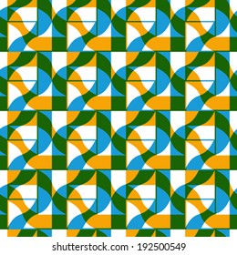 Ornate mosaic seamless pattern, geometric vector background.