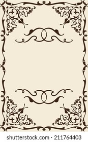 Ornate nice page is on beige