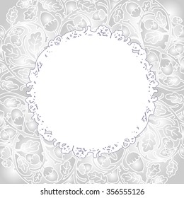Ornate oak tree branches  - vector illustration