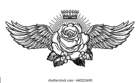 Tattoo design wings Royalty Free Stock SVG Vector and Clip Art