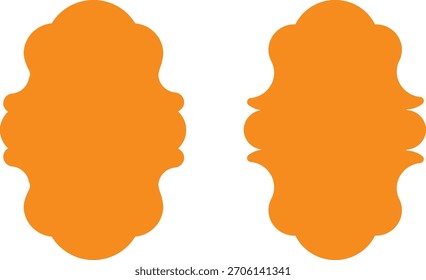 Ornate Orange Decorative Frames badges