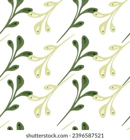 Ornate and organic, this seamless nature-inspired pattern blends doodle art with botanical elements for stylish fabric and paper prints.