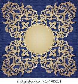 Ornate ornament frame in Victorian style. Element for design. It can be used for decorating of invitations, cards, decoration for bags.