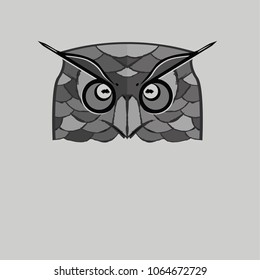 Ornate owl with notes as eyelashes
