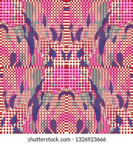 Ornate Patchwork Pattern. Collage Composition.  Gray Vector Seamless Patchwork Pattern. Kaleidoscope Layout.  Dynamic Abstract Geometric Background With Organic Shapes. Mosaic Design. Asian Motif.