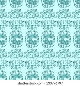 ornate pattern on a blue background