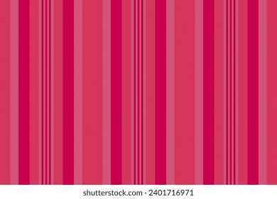 Ornate pattern textile vector, fashionable texture seamless fabric. Classic lines background stripe vertical in red and pink colors.