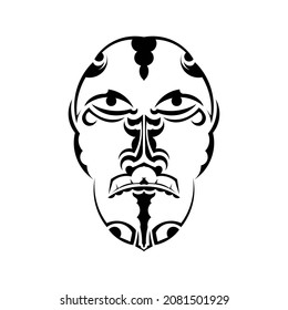 Ornate patterned illustration. Tribal tattoo skull.