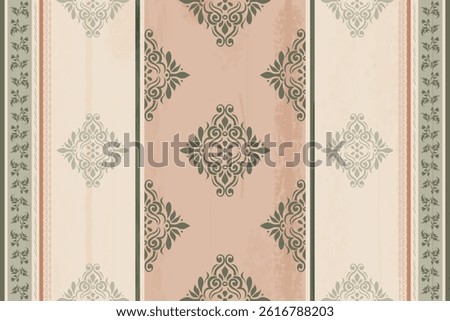 Ornate Patterns in Motion,The Elegance of Damask Carpet Design.
