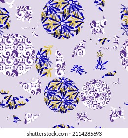 ornate patterns.with a glimmer of golden flowers.abstract pattern.a seamless pattern.vector illustration. on a light background. 10 eps