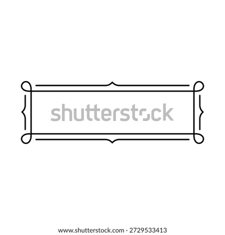 Ornate rectangle frame border line
