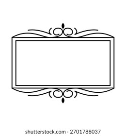 Ornate rectangular frame with decorative flourishes