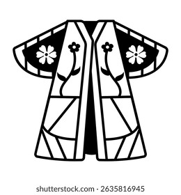 Ornate robe icon illustrated in sketchy style
