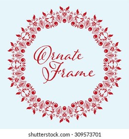 Ornate Round Vector Frame