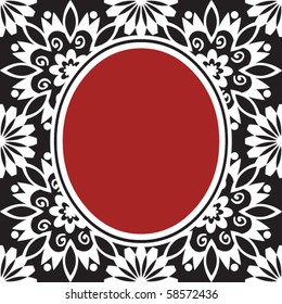 ornate  scrapbook page design, vector image