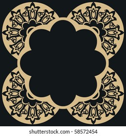 ornate  scrapbook page design, vector image